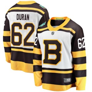 Youth Boston Bruins Riley Duran Fanatics Branded 2019 Winter Classic Breakaway Jersey - White