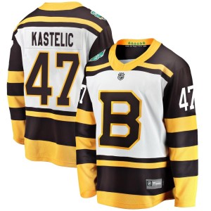 Youth Boston Bruins Mark Kastelic Fanatics Branded 2019 Winter Classic Breakaway Jersey - White