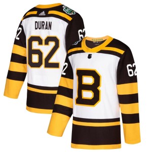 Men's Boston Bruins Riley Duran Adidas Authentic 2019 Winter Classic Jersey - White