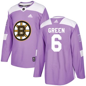 Youth Boston Bruins Ted Green Adidas Authentic Fights Cancer Practice Jersey - Purple