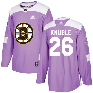 Youth Boston Bruins Mike Knuble Adidas Authentic Fights Cancer Practice Jersey - Purple