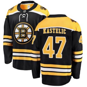 Men's Boston Bruins Mark Kastelic Fanatics Branded Breakaway Home Jersey - Black