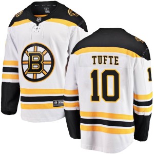 Youth Boston Bruins Riley Tufte Fanatics Branded Breakaway Away Jersey - White