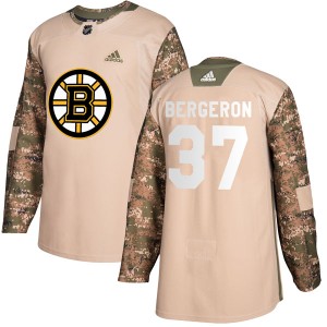 Men's Boston Bruins Patrice Bergeron Adidas Authentic Veterans Day Practice Jersey - Camo