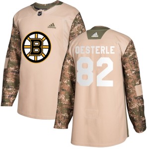 Men's Boston Bruins Jordan Oesterle Adidas Authentic Veterans Day Practice Jersey - Camo