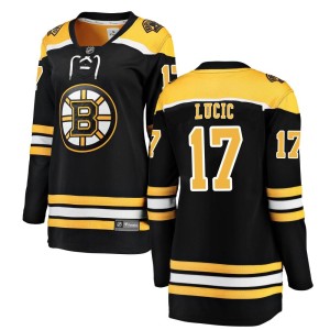 Women's Boston Bruins Milan Lucic Fanatics Branded Breakaway Home Jersey - Black