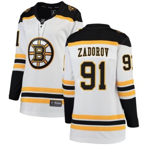 Women's Boston Bruins Nikita Zadorov Fanatics Branded Breakaway Away Jersey - White