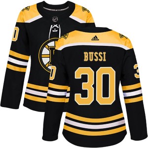 Women's Boston Bruins Brandon Bussi Adidas Authentic Home Jersey - Black