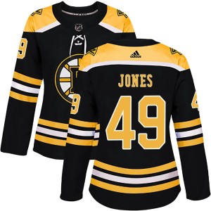 Women's Boston Bruins Max Jones Adidas Authentic Home Jersey - Black