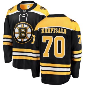 Youth Boston Bruins Joonas Korpisalo Fanatics Branded Breakaway Home Jersey - Black