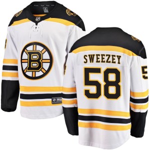 Men's Boston Bruins Billy Sweezey Fanatics Branded Breakaway Away Jersey - White